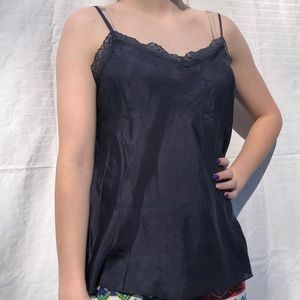 Silk navy blue camisole